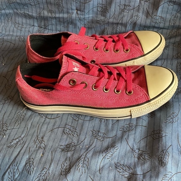 Converse all stars pink denim low size 7.5 - Picture 2 of 7